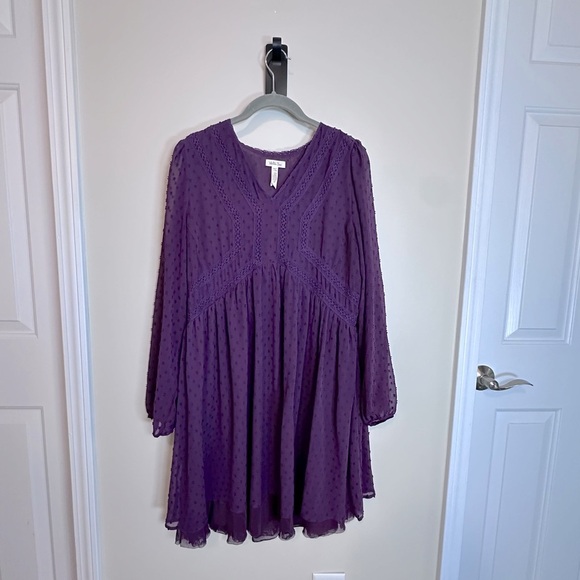 Matilda Jane purple Plum polka dot Dress Small - Picture 5 of 8